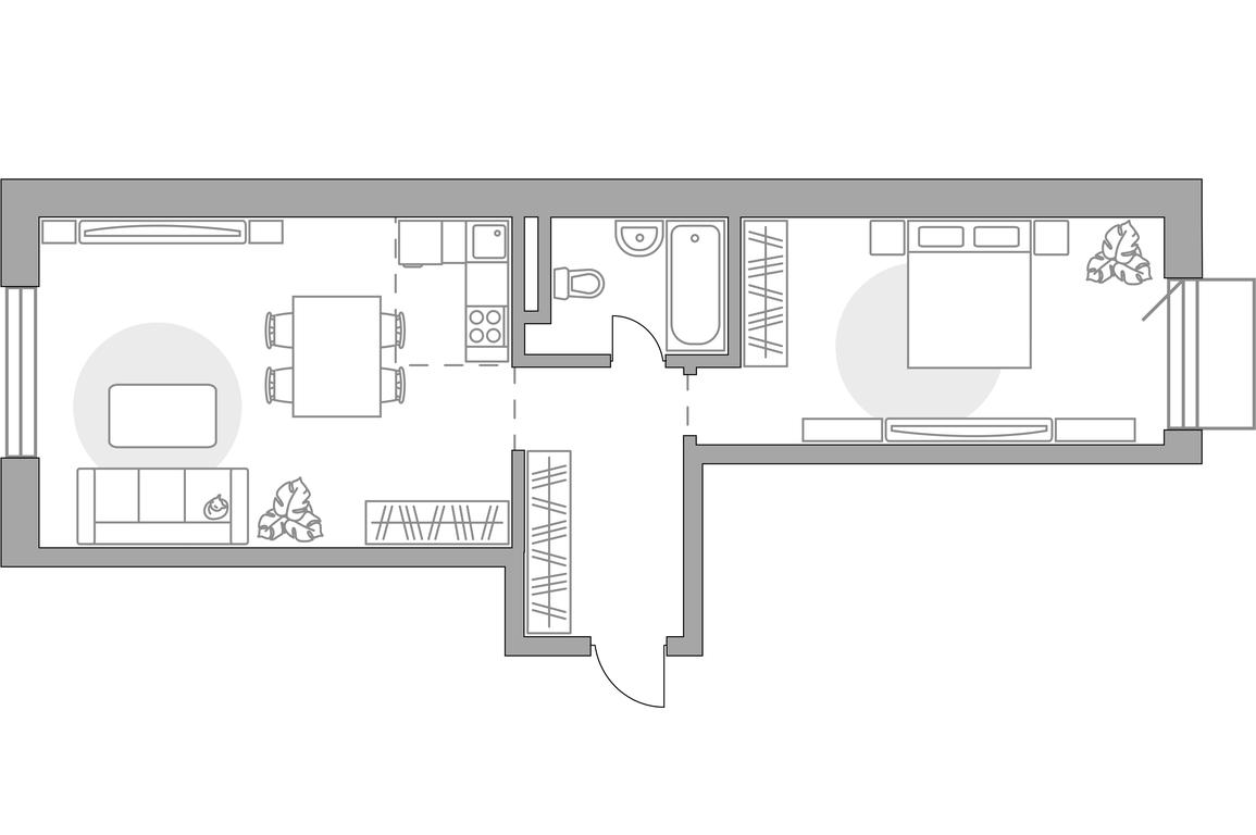 2-BD Apartment Sale, 61.73 sq. m. at MYPRIORITY Basmanny, Malaya Pochtovaya Street, 12с6, Moscow, Russia #1