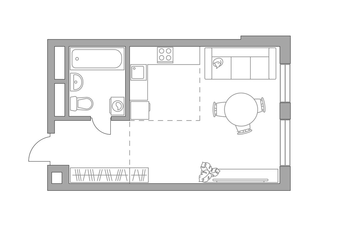 Apartment Sale, 28.6 sq. m. at Novaya Alekseevskaya rosha, Lukino Street, вл49, Balashikha, Moscow Region, Russia #1