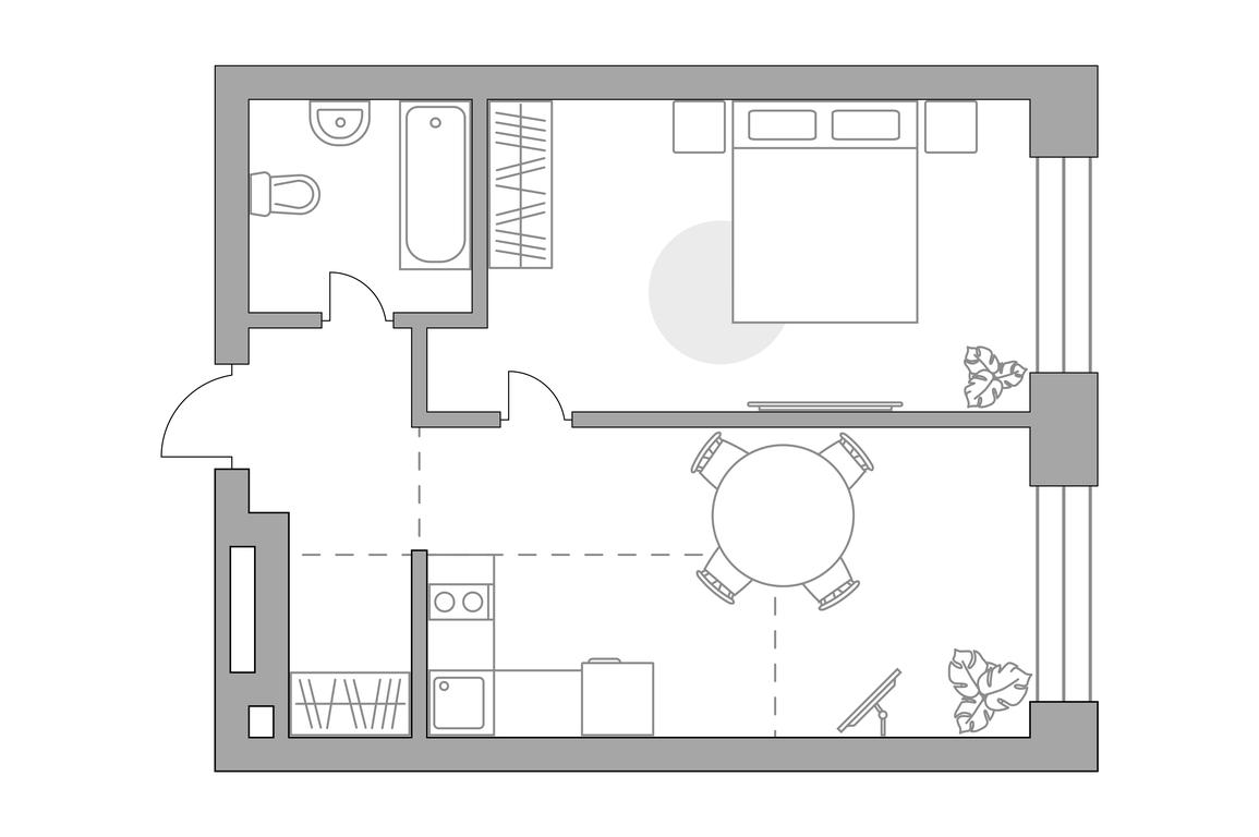 1-BD Apartment Sale, 46.56平方米 at MYPRIORITY Paveletskaya, Dubininskaya Street, 17с2, Moscow, Russia #1
