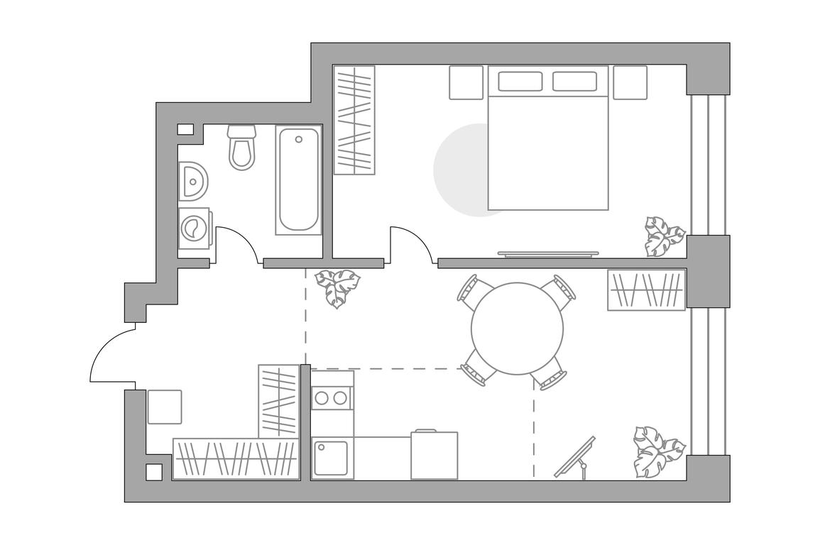 1-BD Apartment Sale, 48.17平方米 at MYPRIORITY Paveletskaya, Dubininskaya Street, 17с2, Moscow, Russia #1