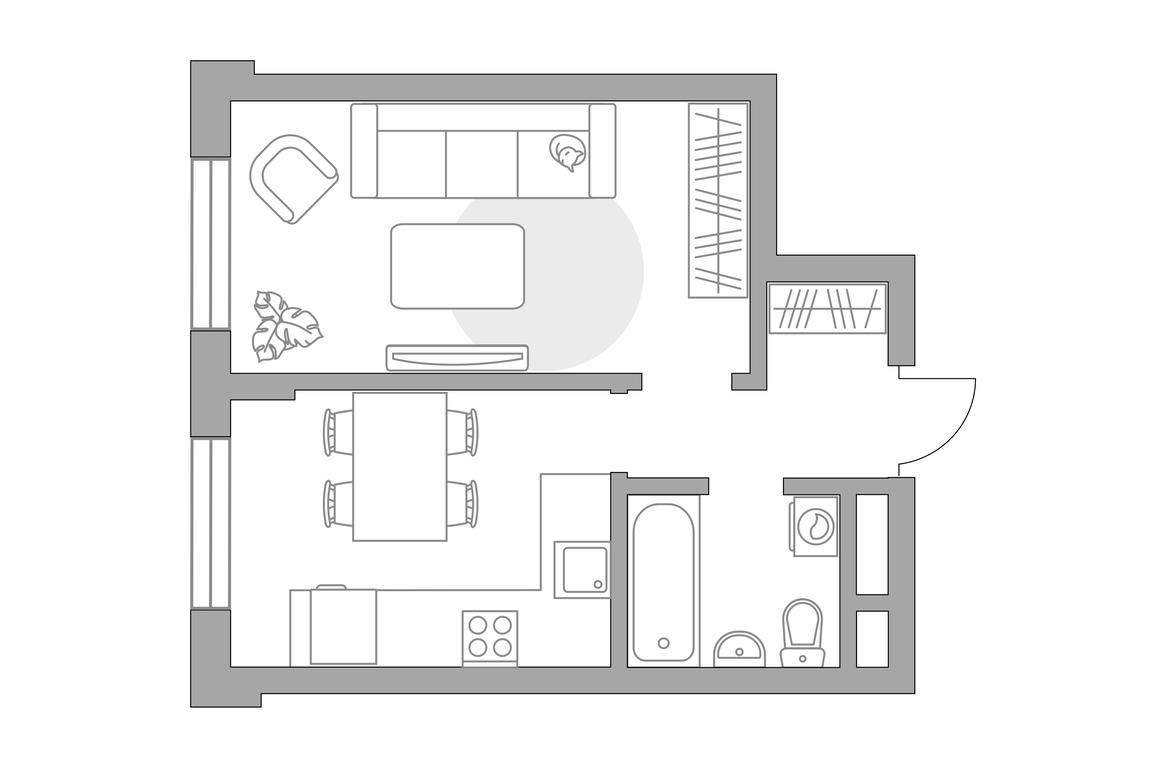 1-BD Apartment Sale, 34.98平方米 at Zhivopisnyi, derevnya Spasskiye Vyselki, 9, Leninskiy City District, Moscow Region, Russia #1