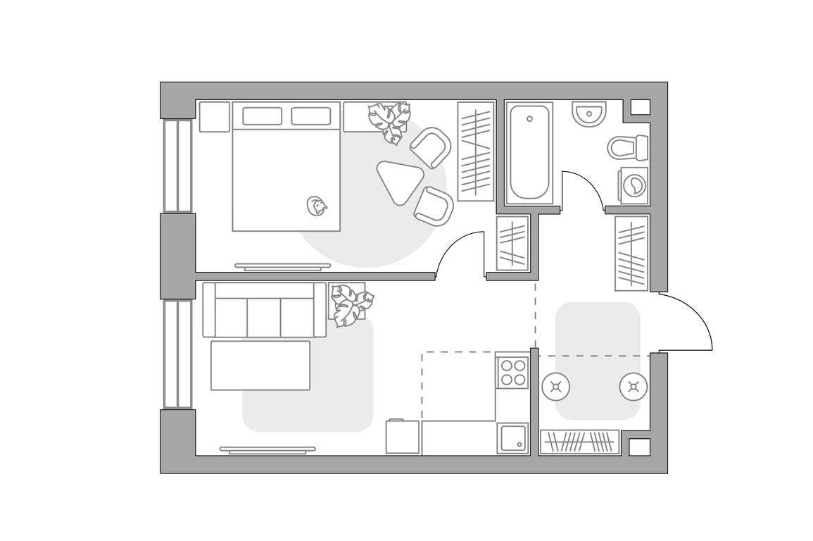 2-BD Apartment Sale, 45.12平方米 at MYPRIORITY Paveletskaya, Dubininskaya Street, 17с2, Moscow, Russia #1