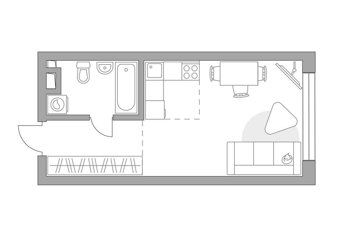 Apartment Sale, 29.3 sq. m. at Triniti, Dmitrovskoye Highway, Moscow, Russia #1