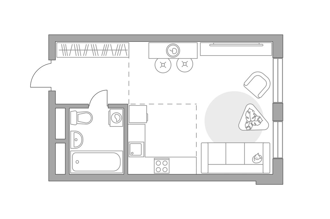 Apartment Sale, 28.9 sq. m. at Novaya Alekseevskaya rosha, Lukino Street, вл49, Balashikha, Moscow Region, Russia #1