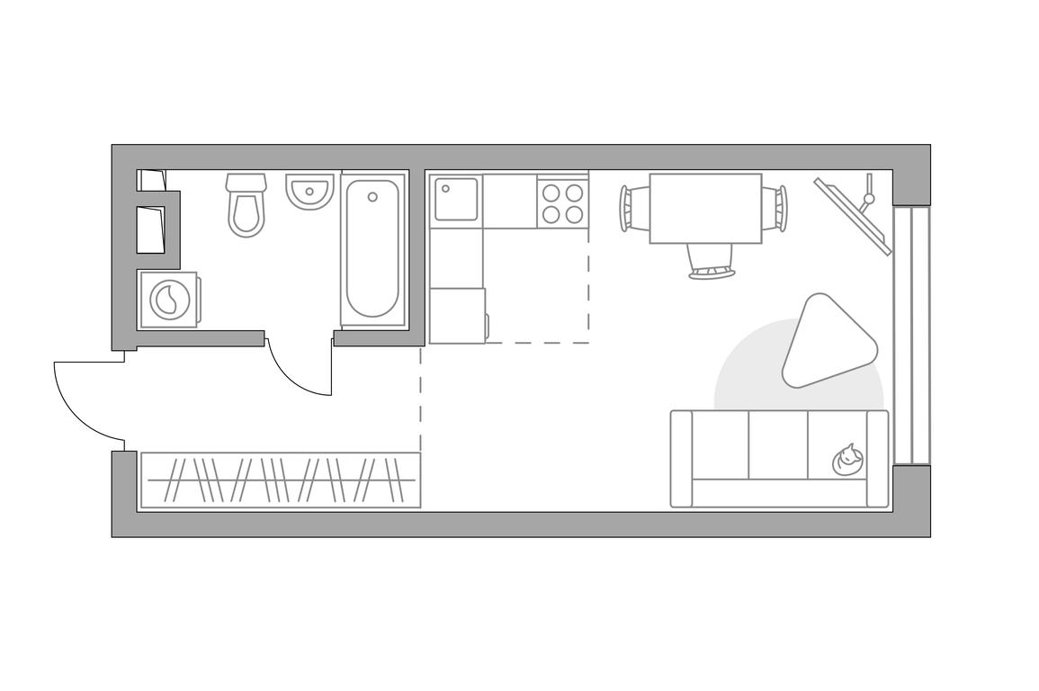 Apartment Sale, 29.53 sq. m. at Triniti, Dmitrovskoye Highway, Moscow, Russia #1