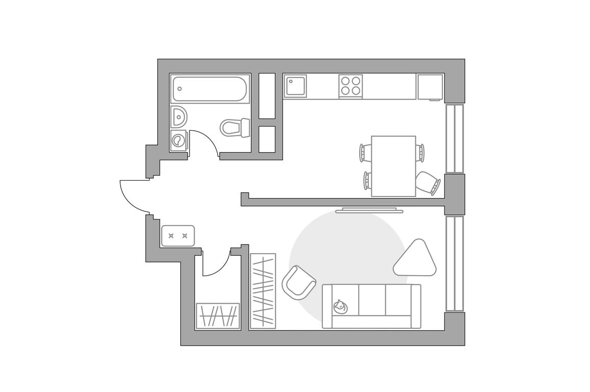 1-BD Apartment Sale, 32.5 sq. m. at Ilinois, Ilyinskiy Blind Alley, 1с1, Krasnogorsk, Moscow Region, Russia #1
