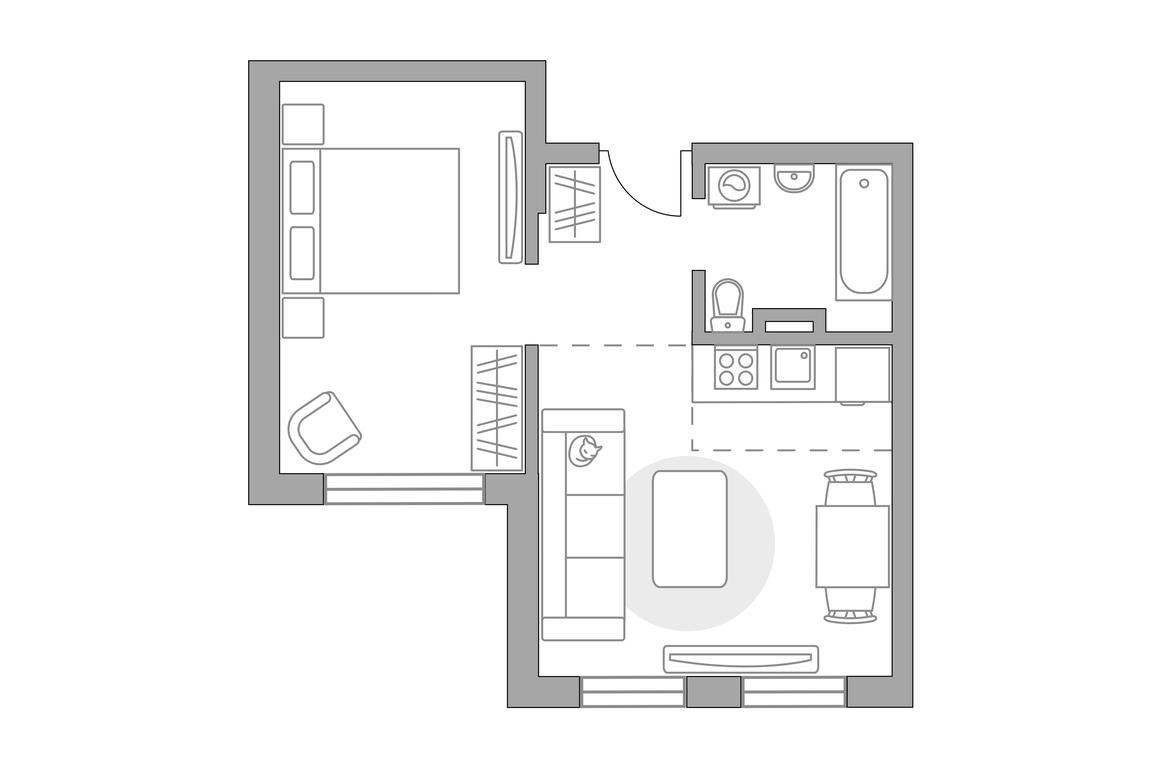 2-BD Apartment Sale, 35.16平方米 at Anikeevskiy, ulitsa Sergeya Zhadobkina, 1, selo Nikolo-Uryupino, Krasnogorsk City District, Moscow Region, Russia #1