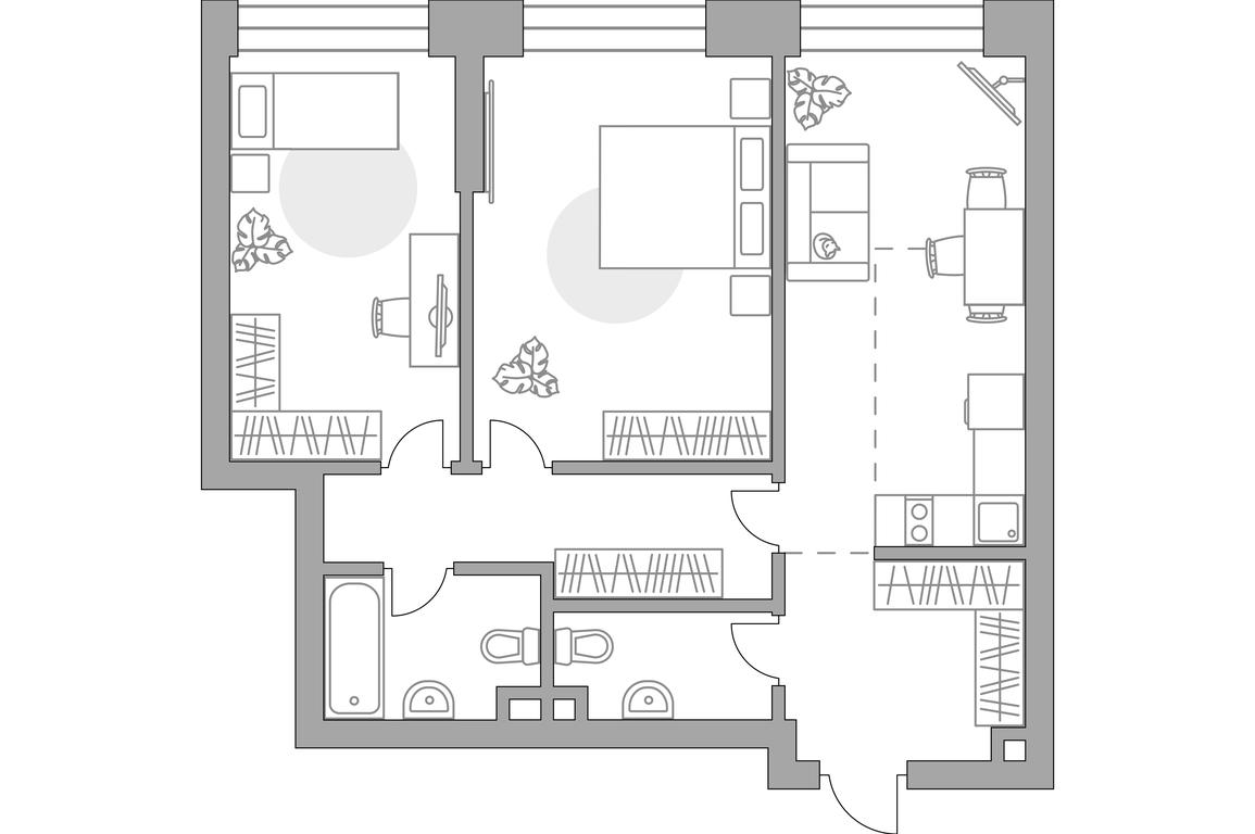 2-BD Apartment Sale, 68.38平方米 at MYPRIORITY Paveletskaya, Dubininskaya Street, 17с2, Moscow, Russia #2
