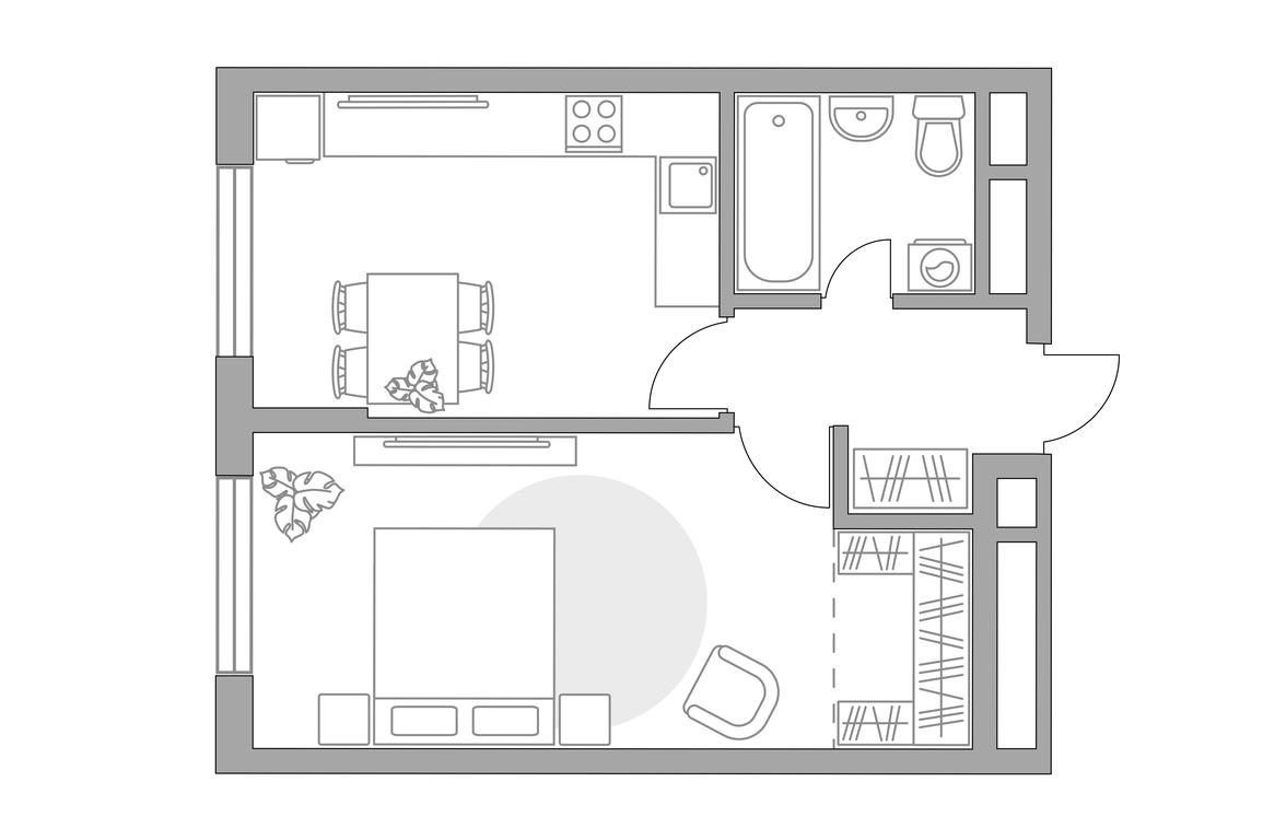 1-BD Apartment Sale, 36.82 sq. m. at Novaya Alekseevskaya rosha, Lukino Street, вл49, Balashikha, Moscow Region, Russia #1