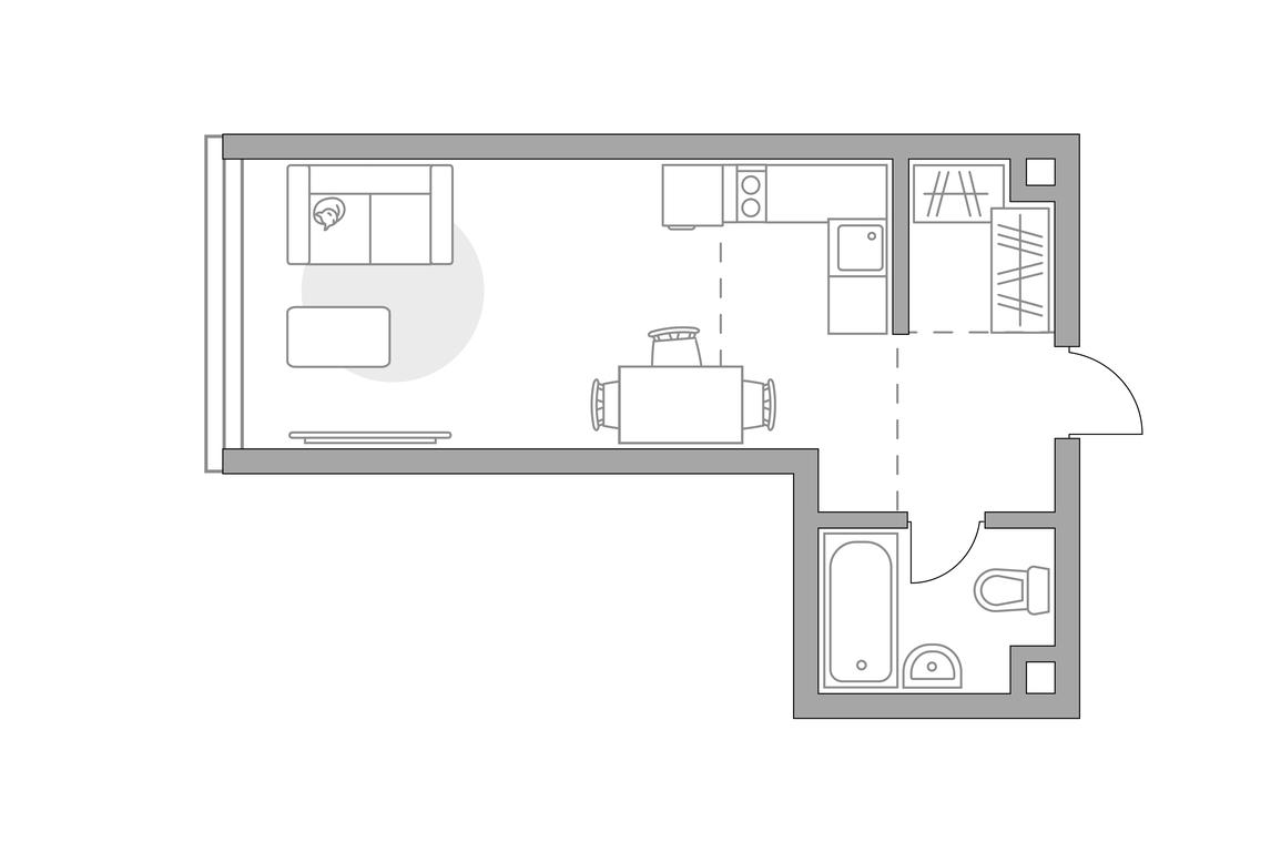 Apartment Sale, 30.36 sq. m. at MYPRIORITY Mnevniki, Narodnogo Opolcheniya Street, 34, Moscow, Russia #1 Apartment Sale, 30.36 sq. m. at MYPRIORITY Mnevniki, Narodnogo Opolcheniya Street, 34, Moscow, Russia #1