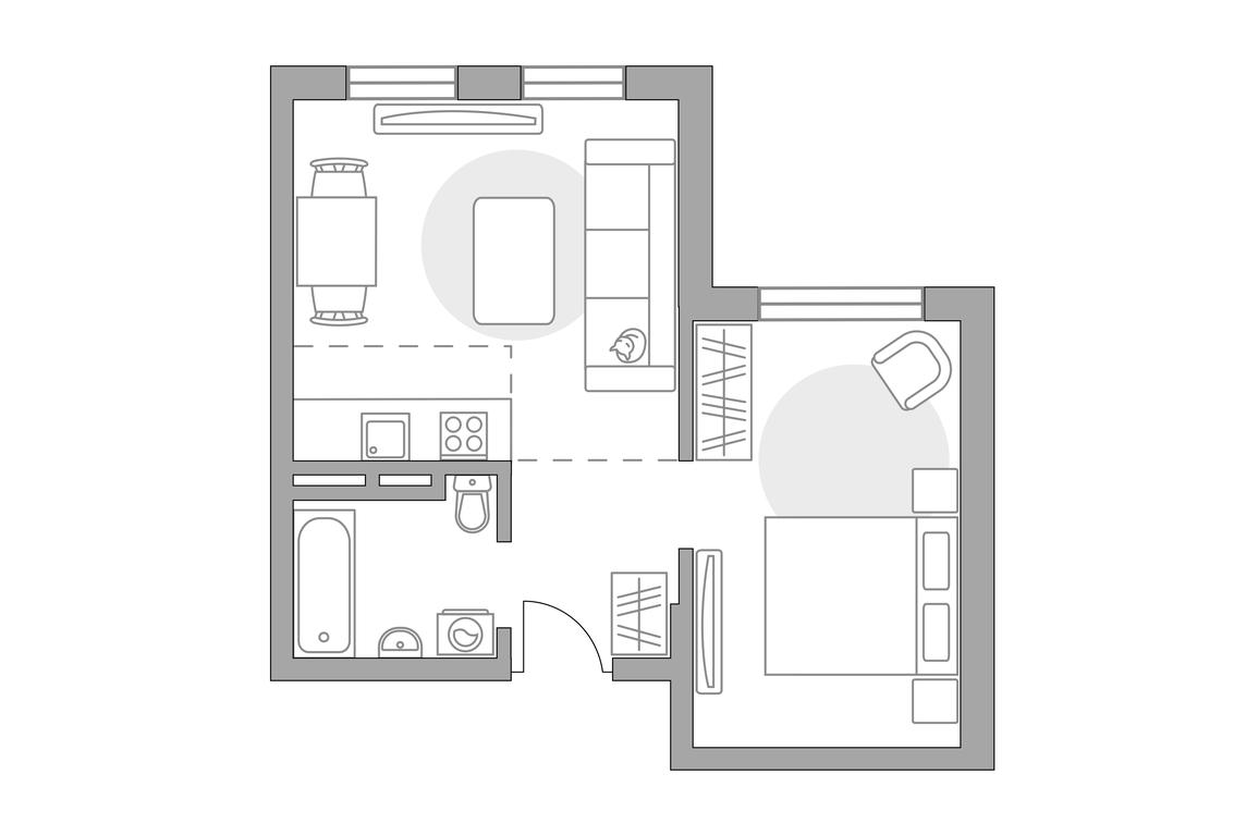 2-BD Apartment Sale, 34.87 sq. m. at Anikeevskiy, ulitsa Sergeya Zhadobkina, 1, selo Nikolo-Uryupino, Krasnogorsk City District, Moscow Region, Russia #1