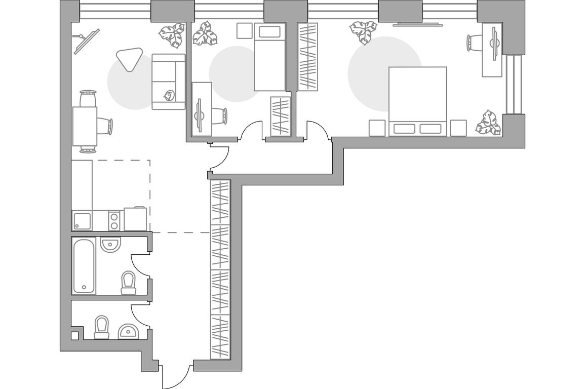 2-BD Apartment Sale, 75.38平方米 at MYPRIORITY Paveletskaya, Dubininskaya Street, 17с2, Moscow, Russia #1