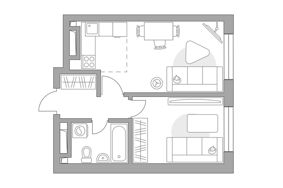 2-BD Apartment Sale, 37.91平方米 at Triniti, Dmitrovskoye Highway, Moscow, Russia #1 2-BD Apartment Sale, 37.91平方米 at Triniti, Dmitrovskoye Highway, Moscow, Russia #1