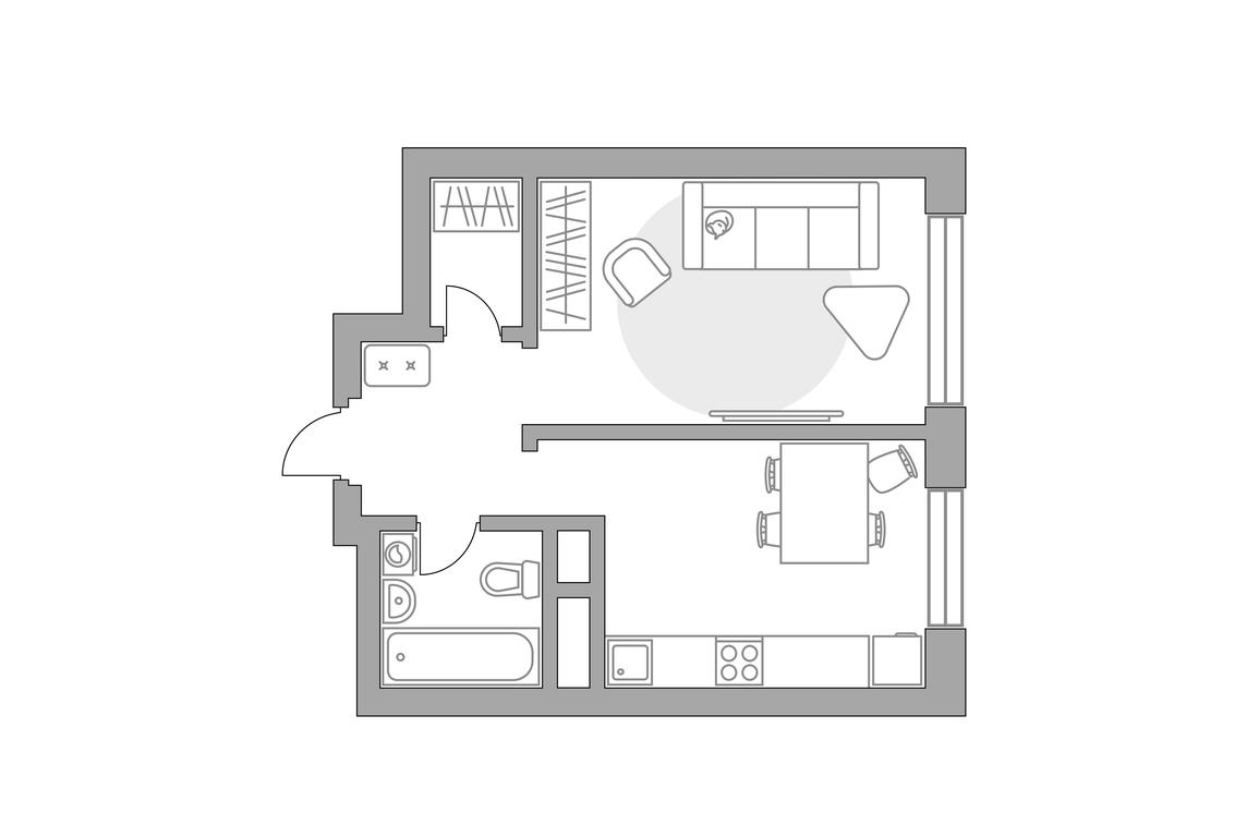 1-BD Apartment Sale, 32.5 sq. m. at Ilinois, Ilyinskiy Blind Alley, 1с1, Krasnogorsk, Moscow Region, Russia #1