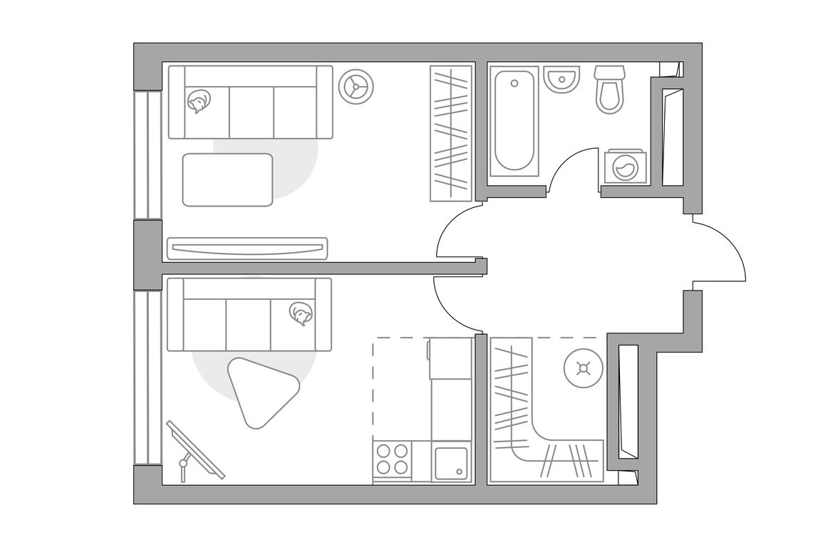 2-BD Apartment Sale, 41.15平方米 at Triniti, Dmitrovskoye Highway, Moscow, Russia #1 2-BD Apartment Sale, 41.15平方米 at Triniti, Dmitrovskoye Highway, Moscow, Russia #1