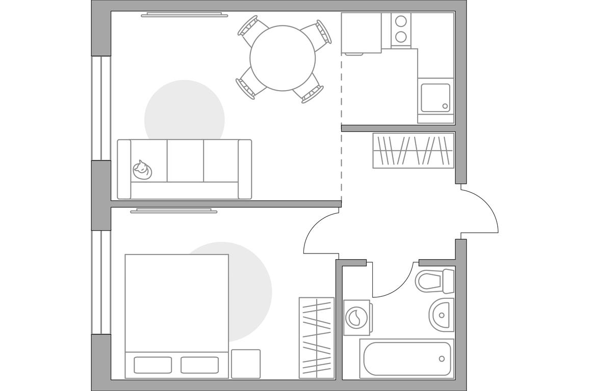 2-BD Apartment Sale, 34.28 sq. m. at Anikeevskiy, ulitsa Sergeya Zhadobkina, 1, selo Nikolo-Uryupino, Krasnogorsk City District, Moscow Region, Russia #1