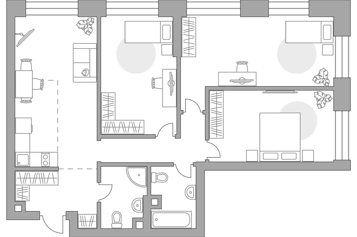 3-BD Apartment Sale, 85.51 sq. m. at MYPRIORITY Paveletskaya, Dubininskaya Street, 17с2, Moscow, Russia #1 3-BD Apartment Sale, 85.51 sq. m. at MYPRIORITY Paveletskaya, Dubininskaya Street, 17с2, Moscow, Russia #1