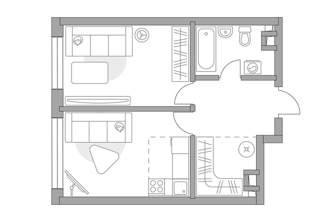 2-BD Apartment Sale, 41.87平方米 at Triniti, Dmitrovskoye Highway, Moscow, Russia #1 2-BD Apartment Sale, 41.87平方米 at Triniti, Dmitrovskoye Highway, Moscow, Russia #1