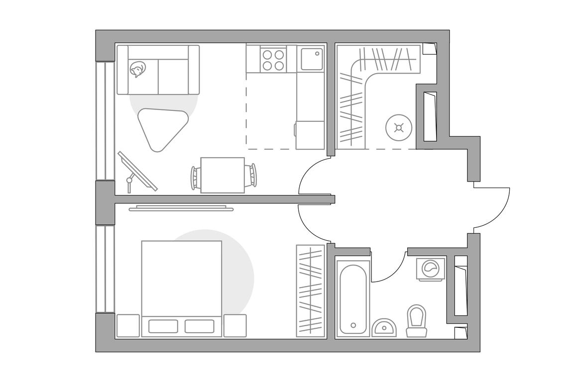 2-BD Apartment Sale, 42.87 sq. m. at Triniti, Dmitrovskoye Highway, Moscow, Russia #1 2-BD Apartment Sale, 42.87 sq. m. at Triniti, Dmitrovskoye Highway, Moscow, Russia #1