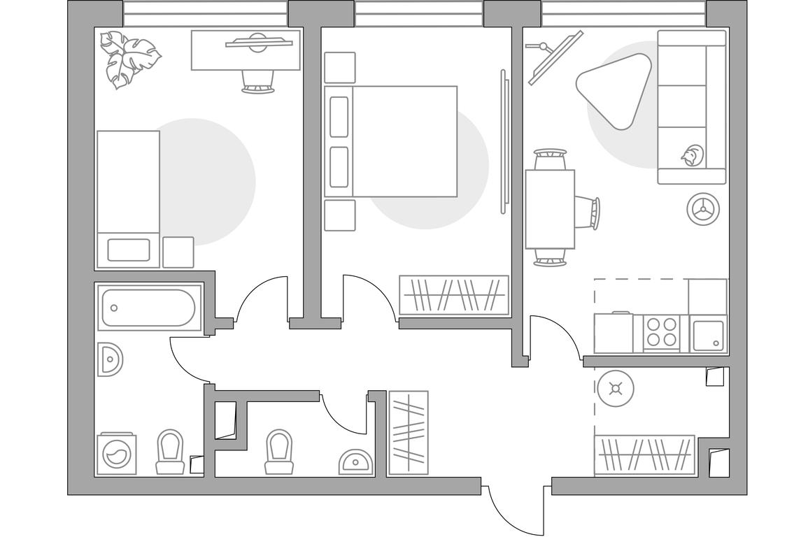 3-BD Apartment Sale, 62.11 sq. m. at Triniti, Dmitrovskoye Highway, Moscow, Russia #1 3-BD Apartment Sale, 62.11 sq. m. at Triniti, Dmitrovskoye Highway, Moscow, Russia #1