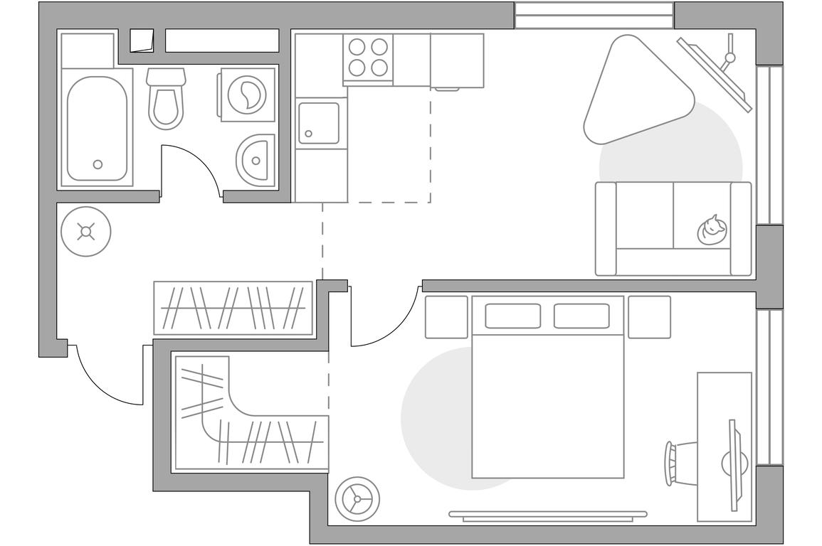 2-BD Apartment Sale, 44.12 sq. m. at BeLuck Kolomenskoe, Kashirskoye Highway, Moscow, Russia #1 2-BD Apartment Sale, 44.12 sq. m. at BeLuck Kolomenskoe, Kashirskoye Highway, Moscow, Russia #1