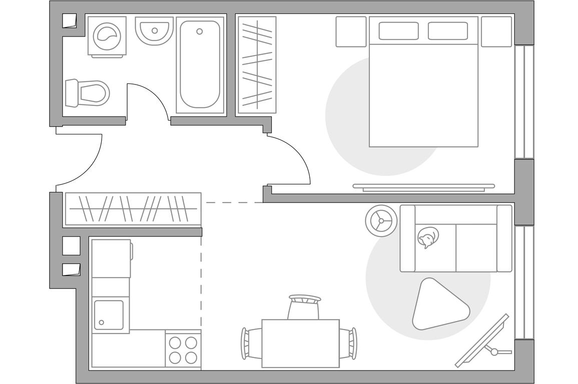 2-BD Apartment Sale, 42.9 sq. m. at BeLuck Kolomenskoe, Kashirskoye Highway, Moscow, Russia #1 2-BD Apartment Sale, 42.9 sq. m. at BeLuck Kolomenskoe, Kashirskoye Highway, Moscow, Russia #1