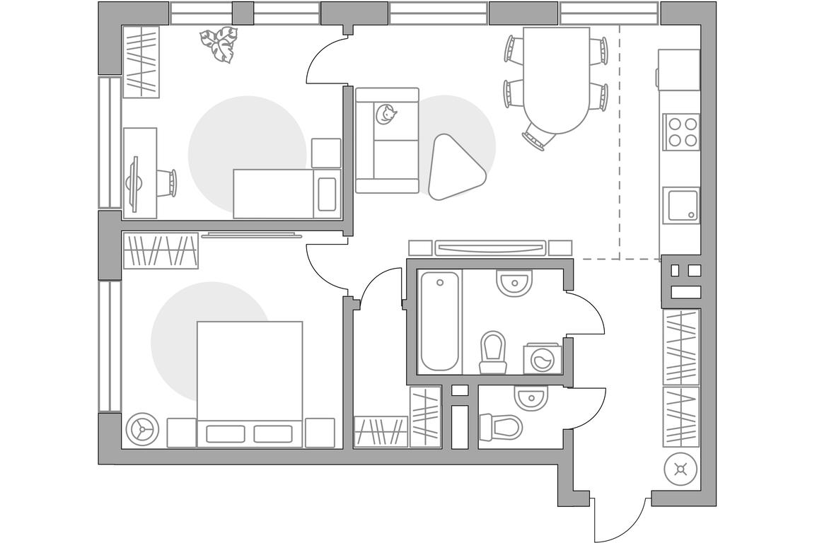 3-BD Apartment Sale, 60.68 sq. m. at BeLuck Kolomenskoe, Kashirskoye Highway, Moscow, Russia #2 3-BD Apartment Sale, 60.68 sq. m. at BeLuck Kolomenskoe, Kashirskoye Highway, Moscow, Russia #2