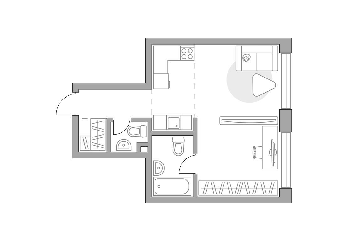 Apartment Sale, 38.56 sq. m. at MYPRIORITY Mnevniki, Narodnogo Opolcheniya Street, 34, Moscow, Russia #1 Apartment Sale, 38.56 sq. m. at MYPRIORITY Mnevniki, Narodnogo Opolcheniya Street, 34, Moscow, Russia #1