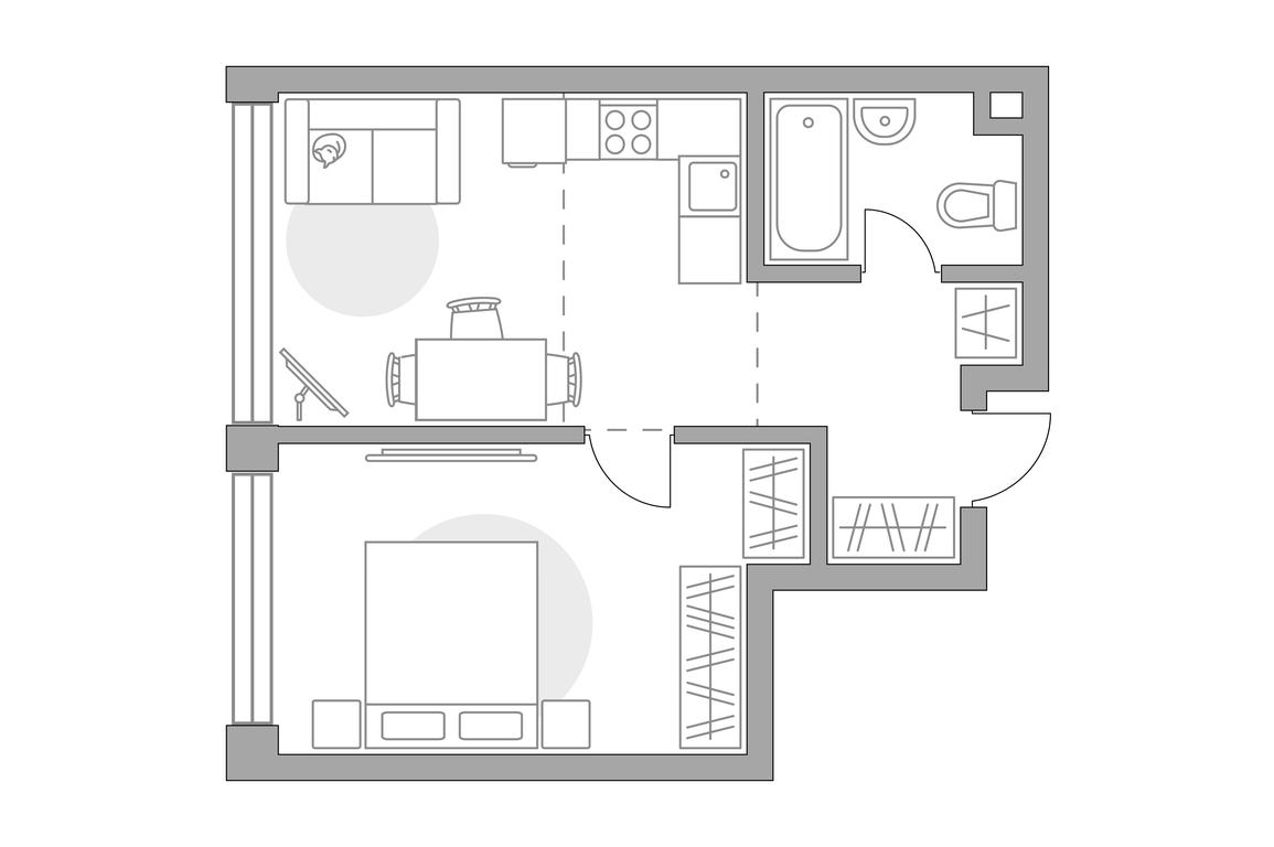 1-BD Apartment Sale, 38.88平方米 at MYPRIORITY Mnevniki, Narodnogo Opolcheniya Street, 34, Moscow, Russia #1