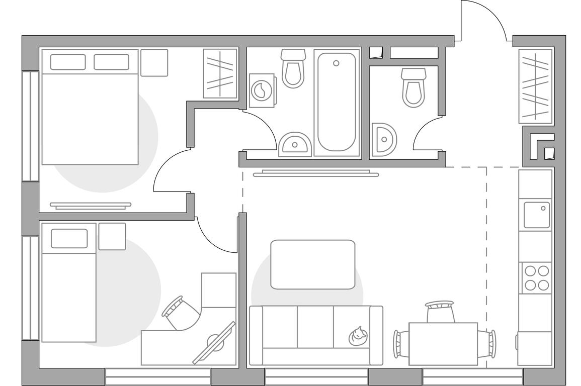 3-BD Apartment Sale, 56.46平方米 at BeLuck Kolomenskoe, Kashirskoye Highway, Moscow, Russia #1 3-BD Apartment Sale, 56.46平方米 at BeLuck Kolomenskoe, Kashirskoye Highway, Moscow, Russia #1