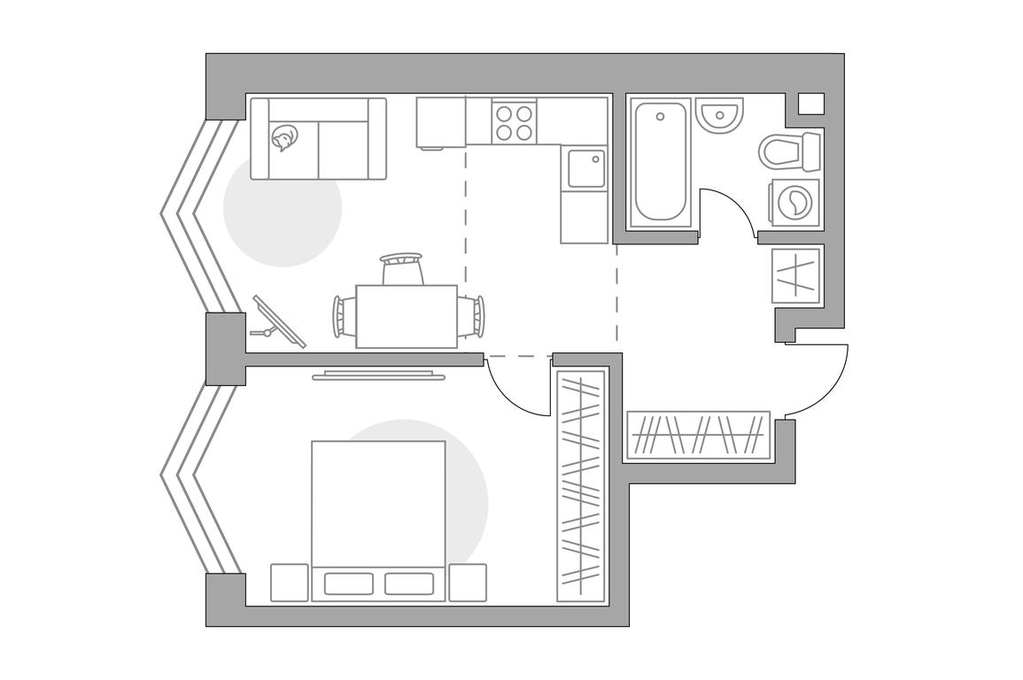 1-BD Apartment Sale, 40.22 sq. m. at MYPRIORITY Mnevniki, Narodnogo Opolcheniya Street, 34, Moscow, Russia #1 1-BD Apartment Sale, 40.22 sq. m. at MYPRIORITY Mnevniki, Narodnogo Opolcheniya Street, 34, Moscow, Russia #1