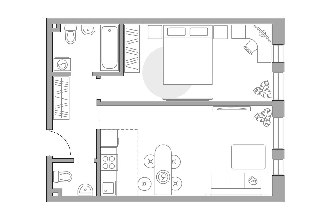 2-BD Apartment Sale, 48.5 sq. m. at MYPRIORITY Dubrovka, Novoostapovskaya Street, 12, Moscow, Russia #1