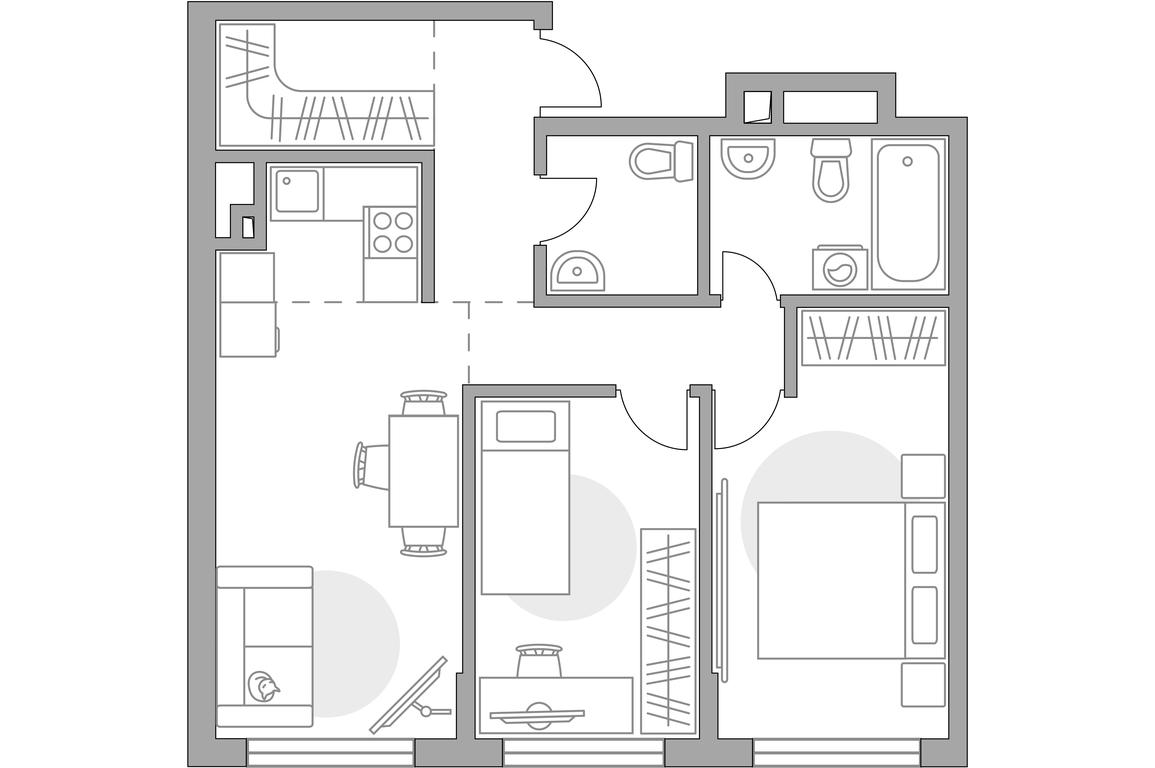 3-BD Apartment Sale, 63.17平方米 at BeLuck Kolomenskoe, Kashirskoye Highway, Moscow, Russia #1 3-BD Apartment Sale, 63.17平方米 at BeLuck Kolomenskoe, Kashirskoye Highway, Moscow, Russia #1