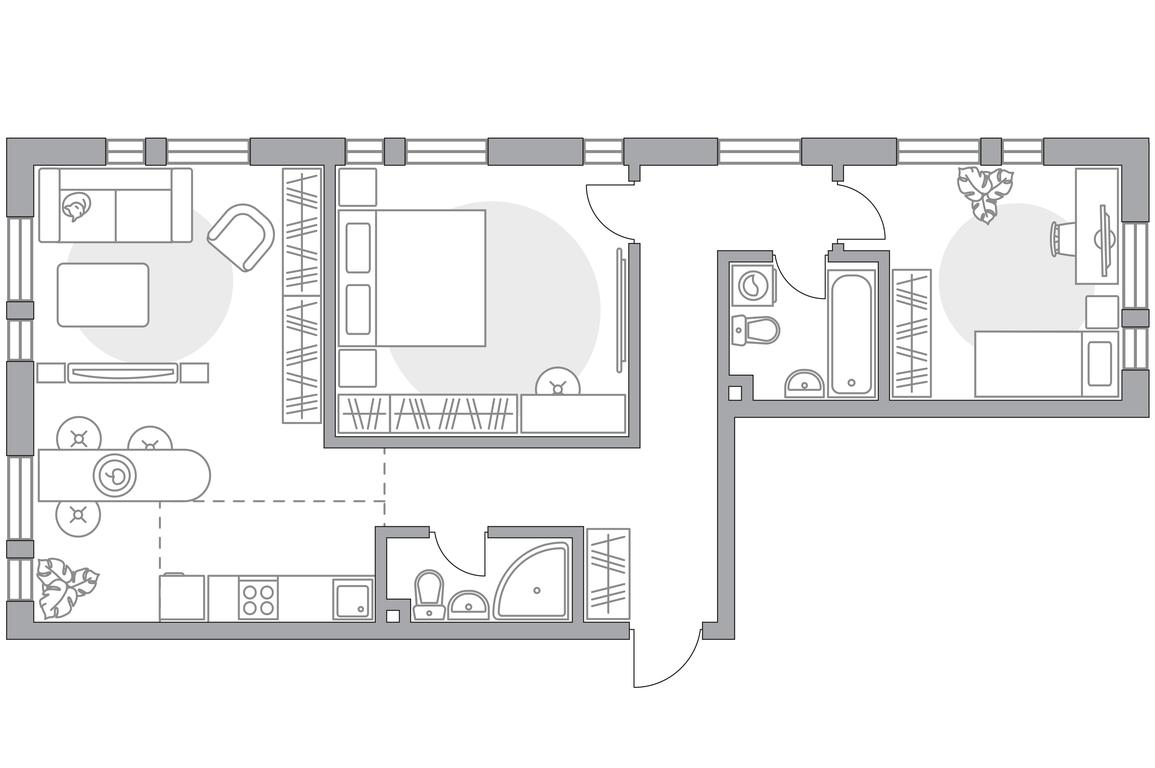 3-BD Apartment Sale, 71.9 sq. m. at Triniti, Dmitrovskoye Highway, Moscow, Russia #1
