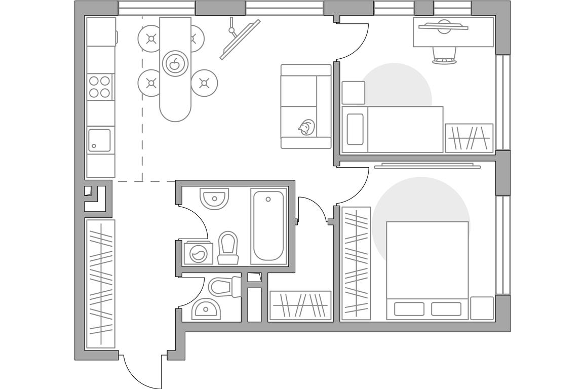 3-BD Apartment Sale, 61.17 sq. m. at BeLuck Kolomenskoe, Kashirskoye Highway, Moscow, Russia #1 3-BD Apartment Sale, 61.17 sq. m. at BeLuck Kolomenskoe, Kashirskoye Highway, Moscow, Russia #1