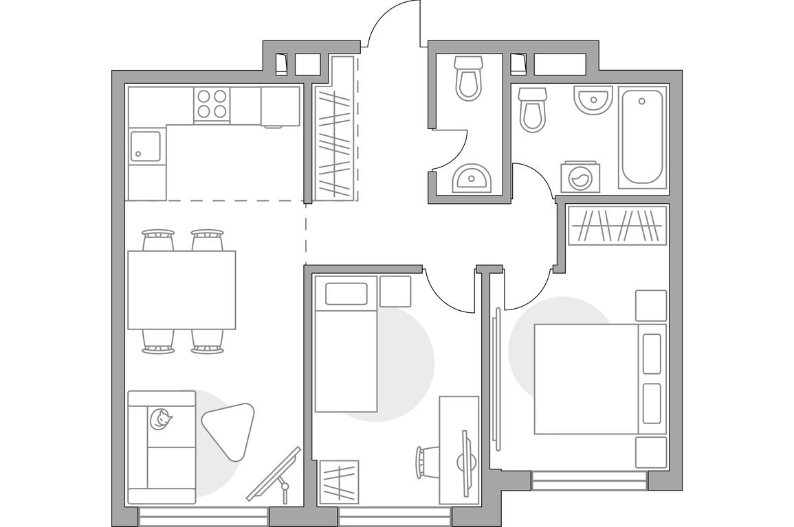 3-BD Apartment Sale, 61.35平方米 at BeLuck Kolomenskoe, Kashirskoye Highway, Moscow, Russia #1 3-BD Apartment Sale, 61.35平方米 at BeLuck Kolomenskoe, Kashirskoye Highway, Moscow, Russia #1