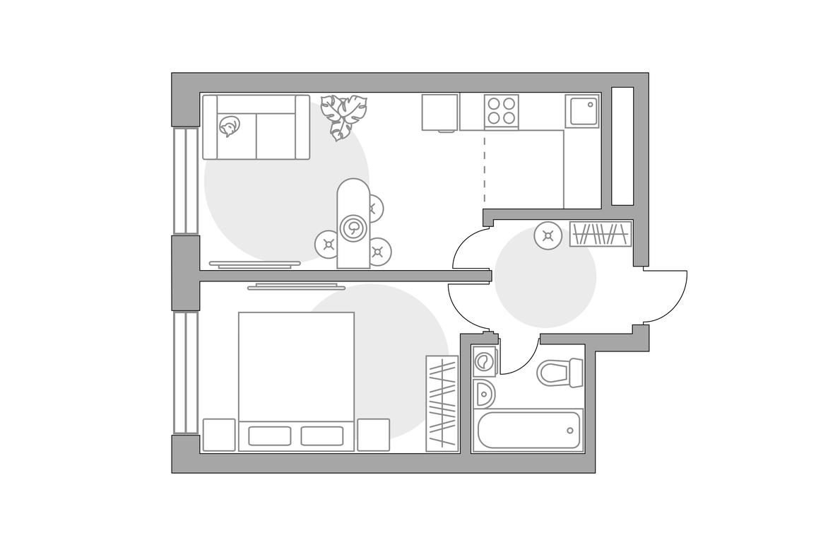 2-BD Apartment Sale, 35.41平方米 at Ilinois, Ilyinskiy Blind Alley, 1с1, Krasnogorsk, Moscow Region, Russia #1