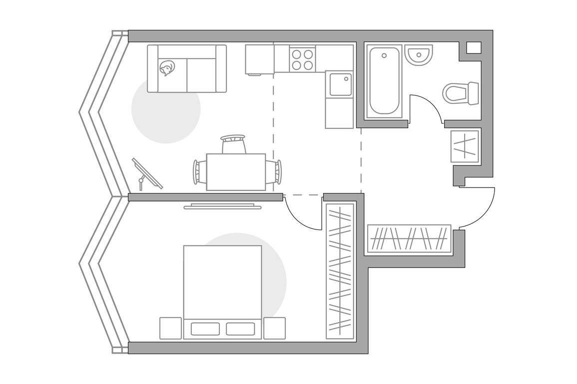 1-BD Apartment Sale, 43.29 sq. m. at MYPRIORITY Mnevniki, Narodnogo Opolcheniya Street, 34, Moscow, Russia #1