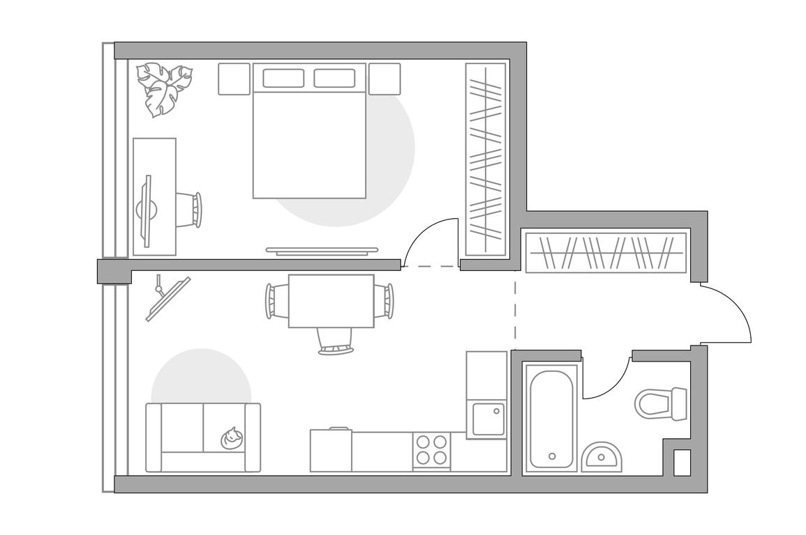 1-BD Apartment Sale, 43.82 sq. m. at MYPRIORITY Mnevniki, Narodnogo Opolcheniya Street, 34, Moscow, Russia #1