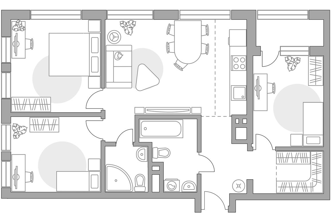 4-BD Apartment Sale, 82.58平方米 at BeLuck Kolomenskoe, Kashirskoye Highway, Moscow, Russia #1