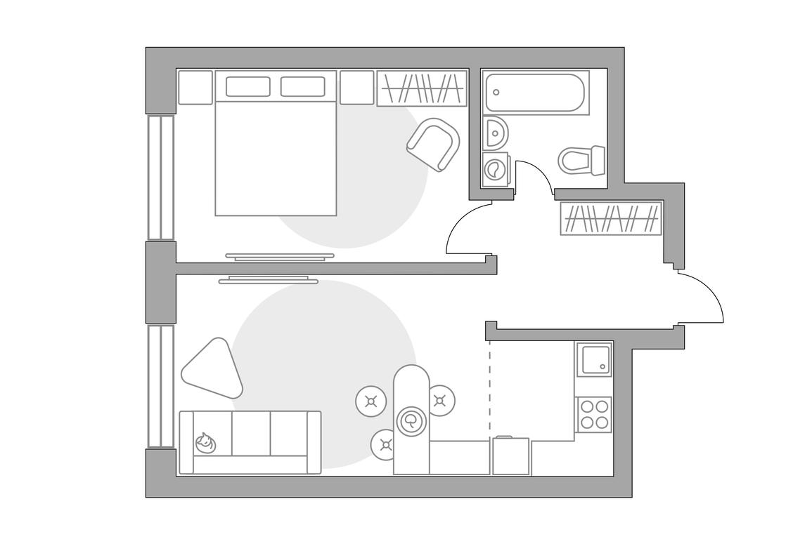 2-BD Apartment Sale, 36.94 sq. m. at Ilinois, Ilyinskiy Blind Alley, 1с1, Krasnogorsk, Moscow Region, Russia #1