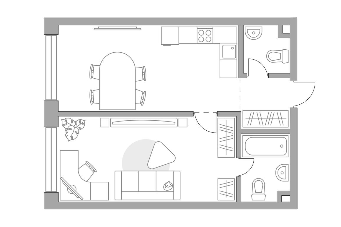 1-BD Apartment Sale, 48.83 sq. m. at MYPRIORITY Mnevniki, Narodnogo Opolcheniya Street, 34, Moscow, Russia #1