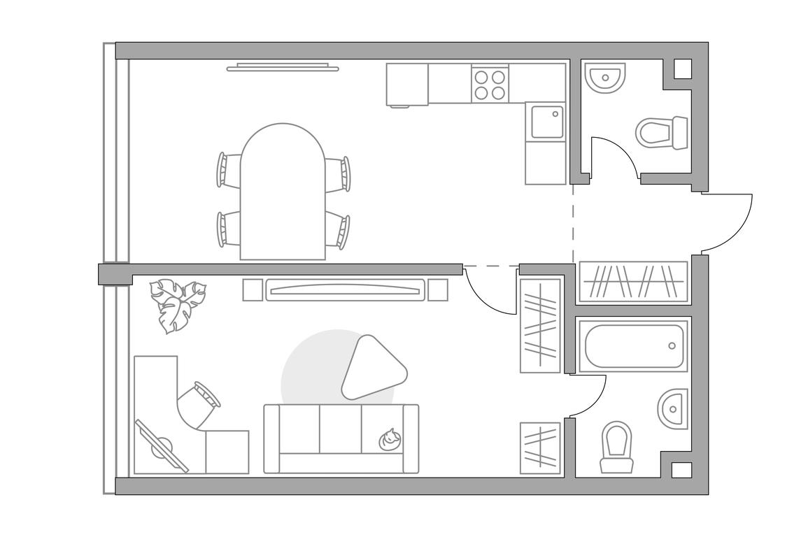 1-BD Apartment Sale, 50.05 sq. m. at MYPRIORITY Mnevniki, Narodnogo Opolcheniya Street, 34, Moscow, Russia #1