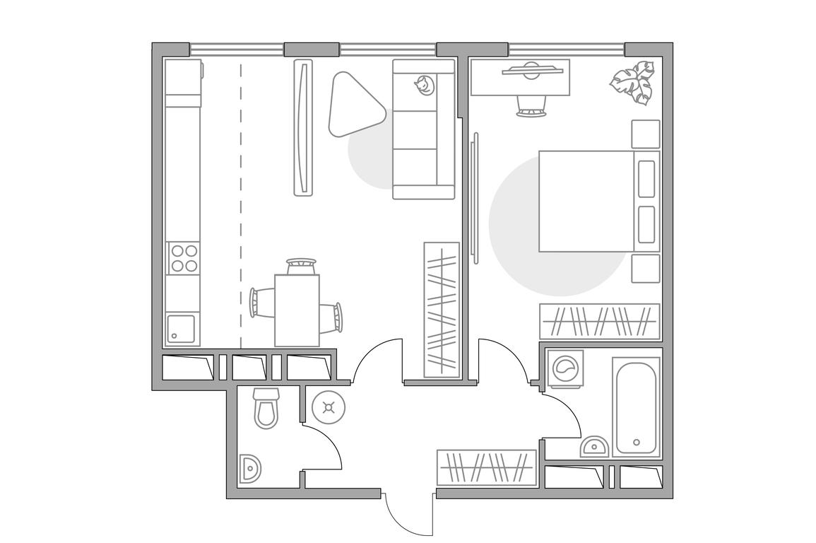 2-BD Apartment Sale, 49.2 sq. m. at Brigantina, Parkovaya ulitsa, 50к1, Dolgoprudny, Moscow Region, Russia #1 2-BD Apartment Sale, 49.2 sq. m. at Brigantina, Parkovaya ulitsa, 50к1, Dolgoprudny, Moscow Region, Russia #1