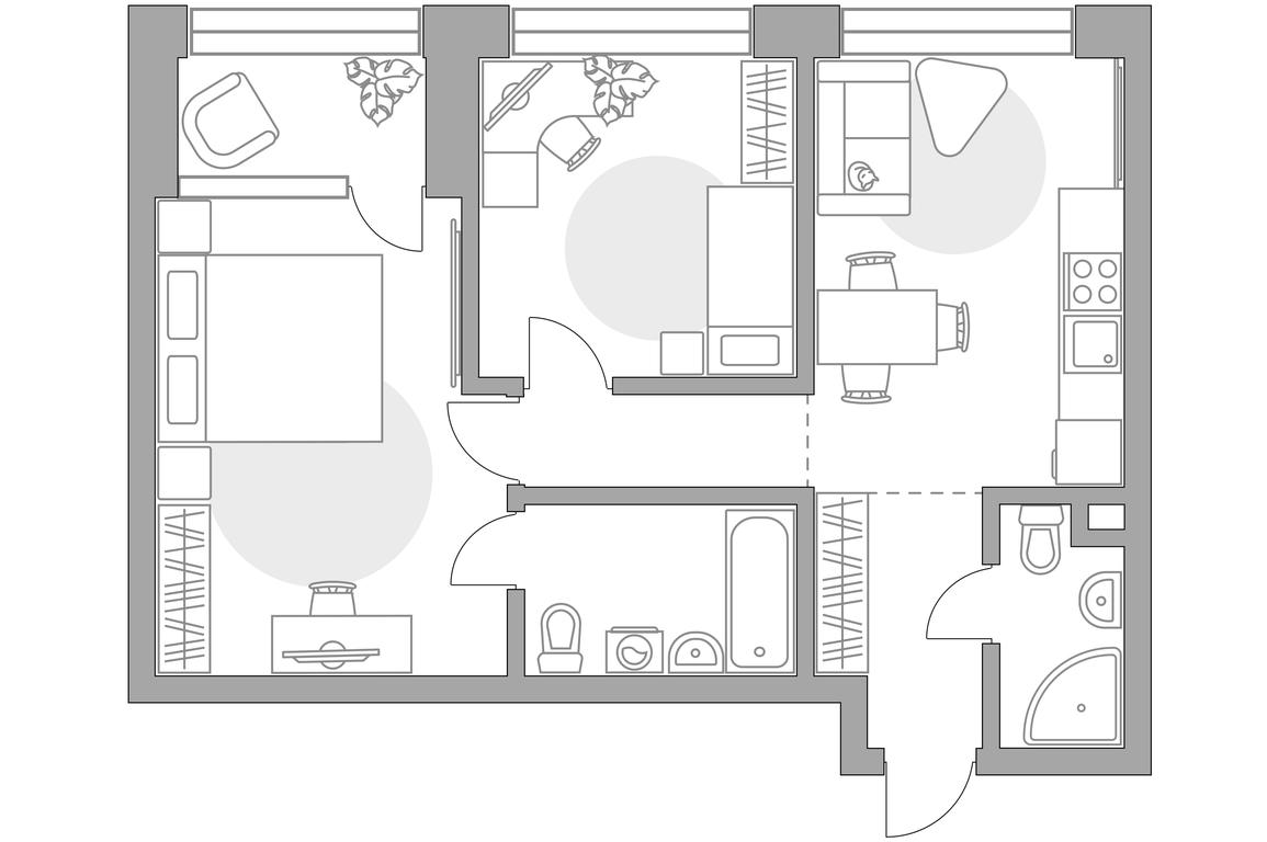 2-BD Apartment Sale, 58.84平方米 at MYPRIORITY Mnevniki, Narodnogo Opolcheniya Street, 34, Moscow, Russia #1 2-BD Apartment Sale, 58.84平方米 at MYPRIORITY Mnevniki, Narodnogo Opolcheniya Street, 34, Moscow, Russia #1