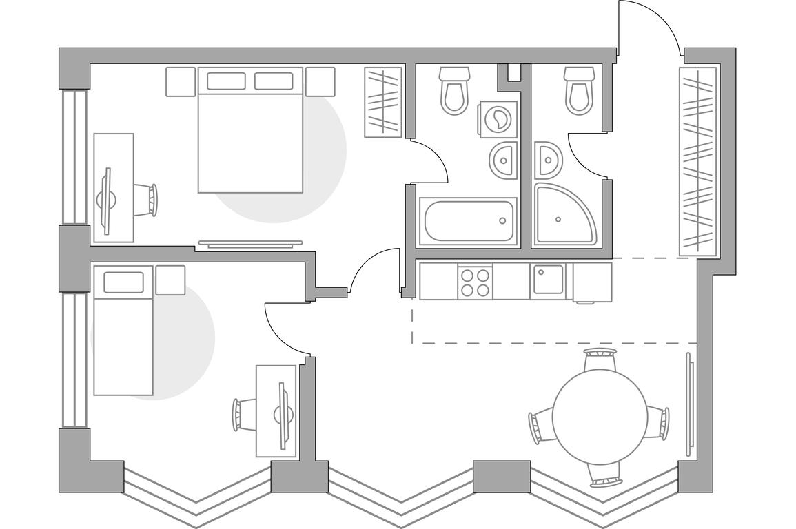 2-BD Apartment Sale, 61.35 sq. m. at MYPRIORITY Mnevniki, Narodnogo Opolcheniya Street, 34, Moscow, Russia #1 2-BD Apartment Sale, 61.35 sq. m. at MYPRIORITY Mnevniki, Narodnogo Opolcheniya Street, 34, Moscow, Russia #1