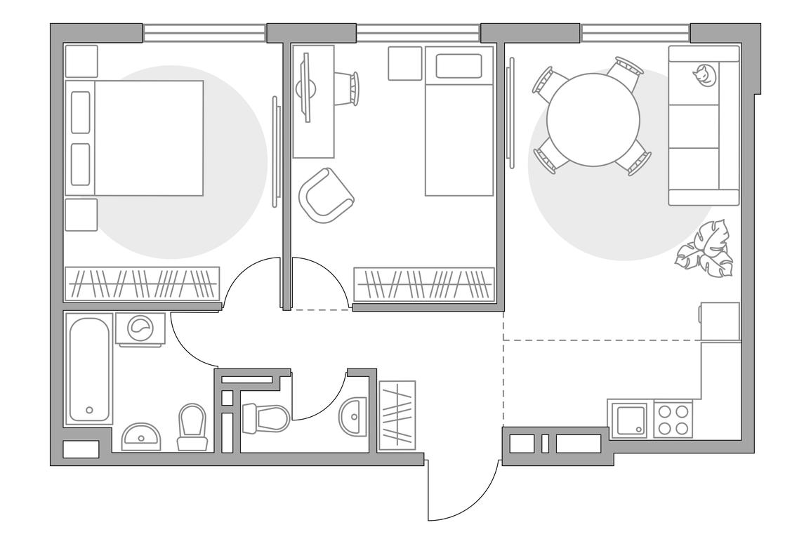 3-BD Apartment Sale, 53.16 sq. m. at Anikeevskiy, ulitsa Sergeya Zhadobkina, 1, selo Nikolo-Uryupino, Krasnogorsk City District, Moscow Region, Russia #1
