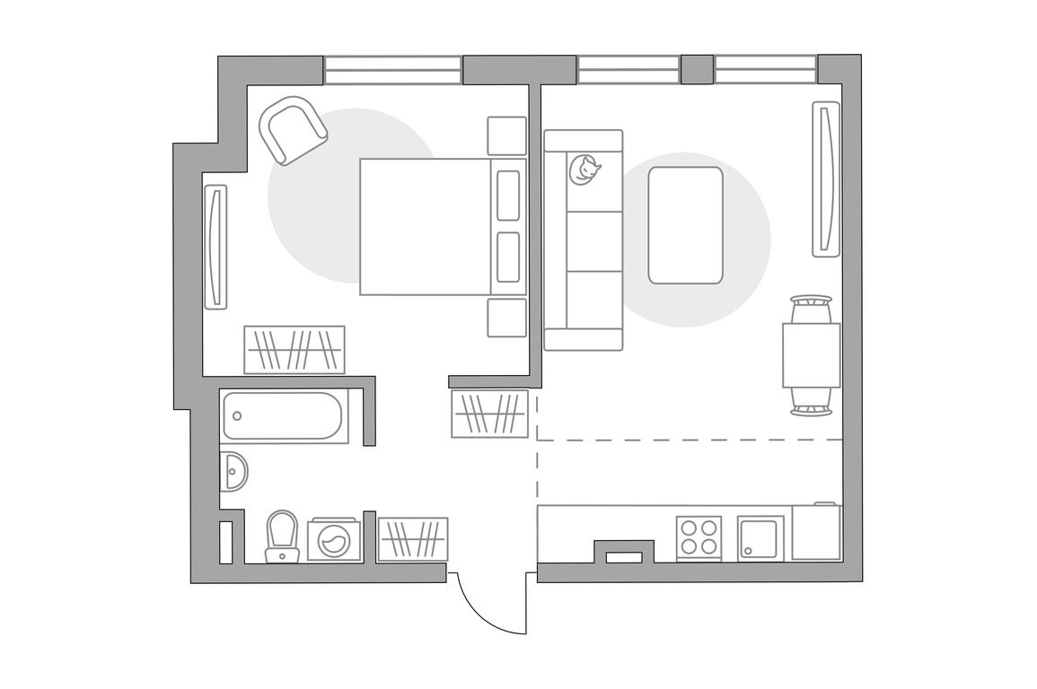 2-BD Apartment Sale, 42.99 sq. m. at Anikeevskiy, ulitsa Sergeya Zhadobkina, 1, selo Nikolo-Uryupino, Krasnogorsk City District, Moscow Region, Russia #1