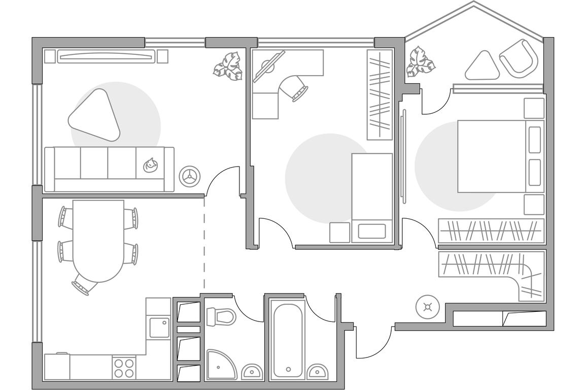 3-BD Apartment Sale, 86.9 sq. m. at Brigantina, Parkovaya ulitsa, 50к1, Dolgoprudny, Moscow Region, Russia #1