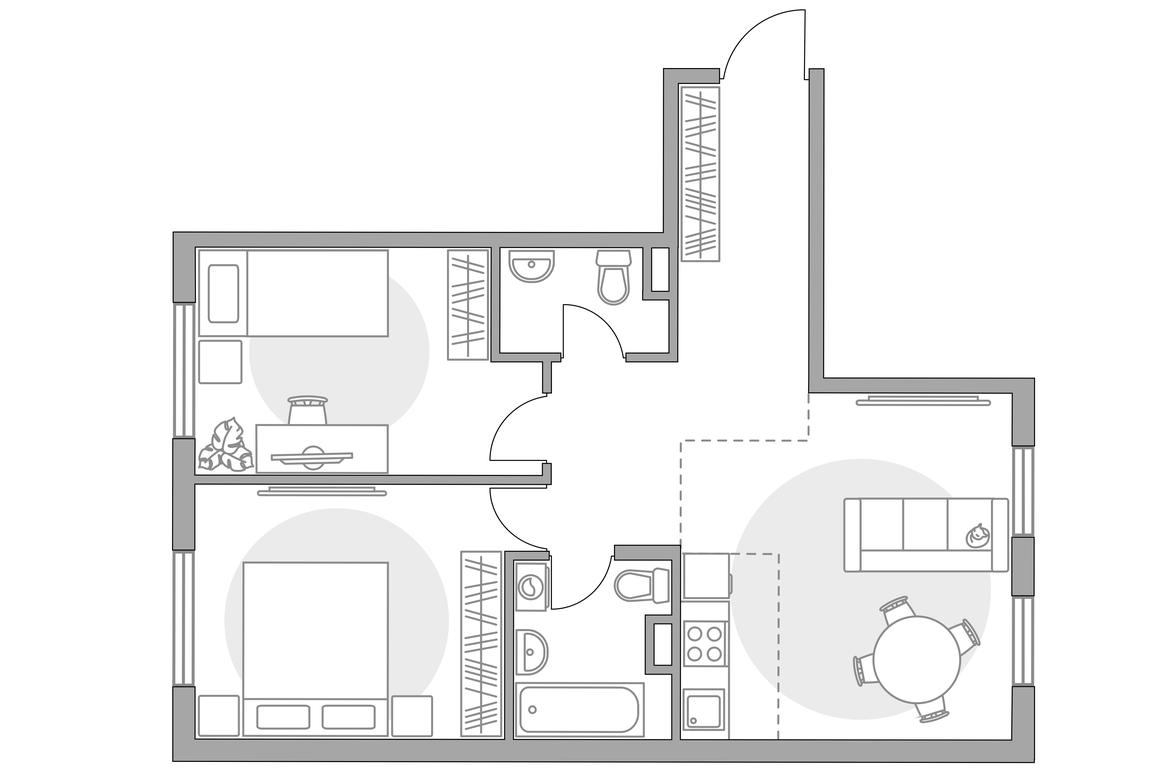 3-BD Apartment Sale, 57.75平方米 at Anikeevskiy, ulitsa Sergeya Zhadobkina, 1, selo Nikolo-Uryupino, Krasnogorsk City District, Moscow Region, Russia #1